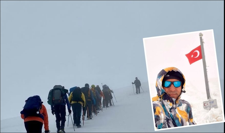 Donmuş Türk Bayrağını dağcılar değiştirdi