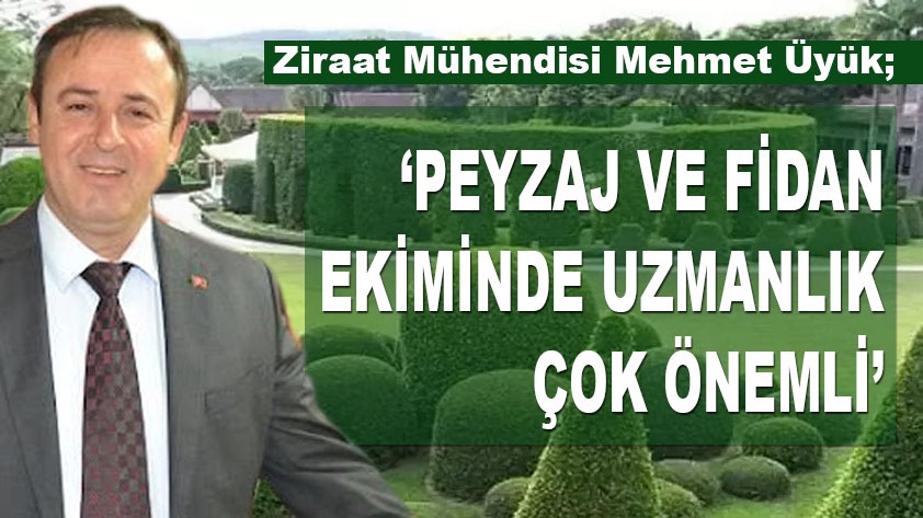 Ziraat Mühendisi Mehmet Üyük: ‘Peyzaj ve fidan ekiminde uzmanlık çok önemli’
