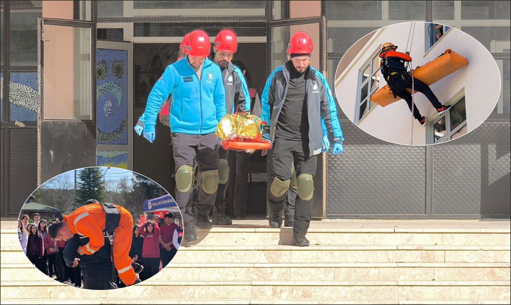 Muğla'da gerçeği aratmayan deprem tatbikatı