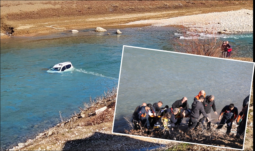 Araç baraj gölüne uçtu: 1 yaralı
