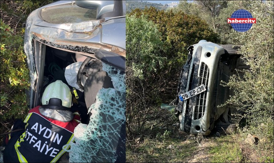 Araç şarampole yuvarlandı: 1 yaralı