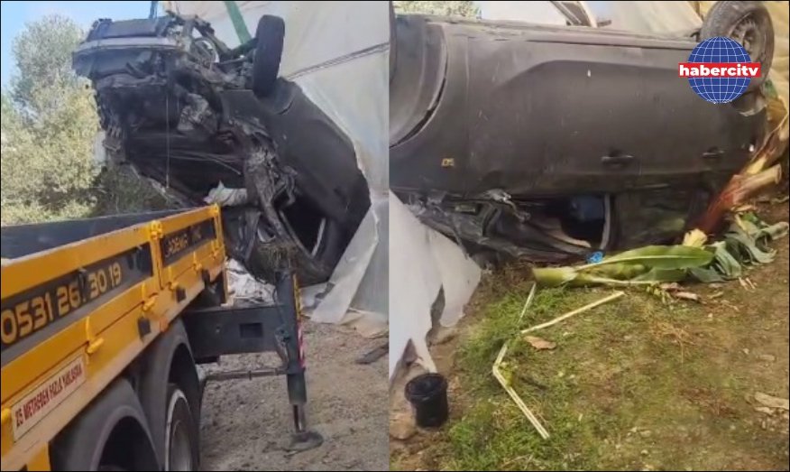 Muz serasına devrilen otomobildeki 1 kişi öldü 