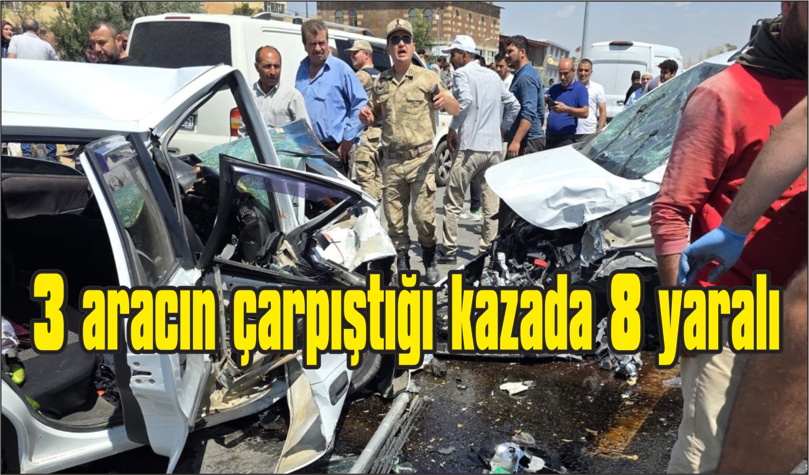 3 aracın karıştığı kazada 8 kişi yaralandı