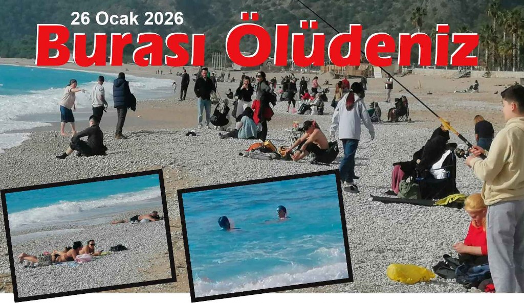 Kış ortasında bahar havası: Güneşi gören Ölüdeniz’e akın etti