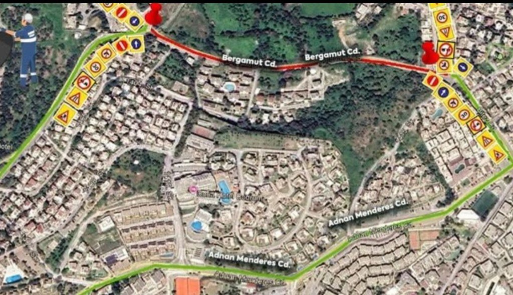 Bitez Bergamut Caddesi trafiğe kapatılacak