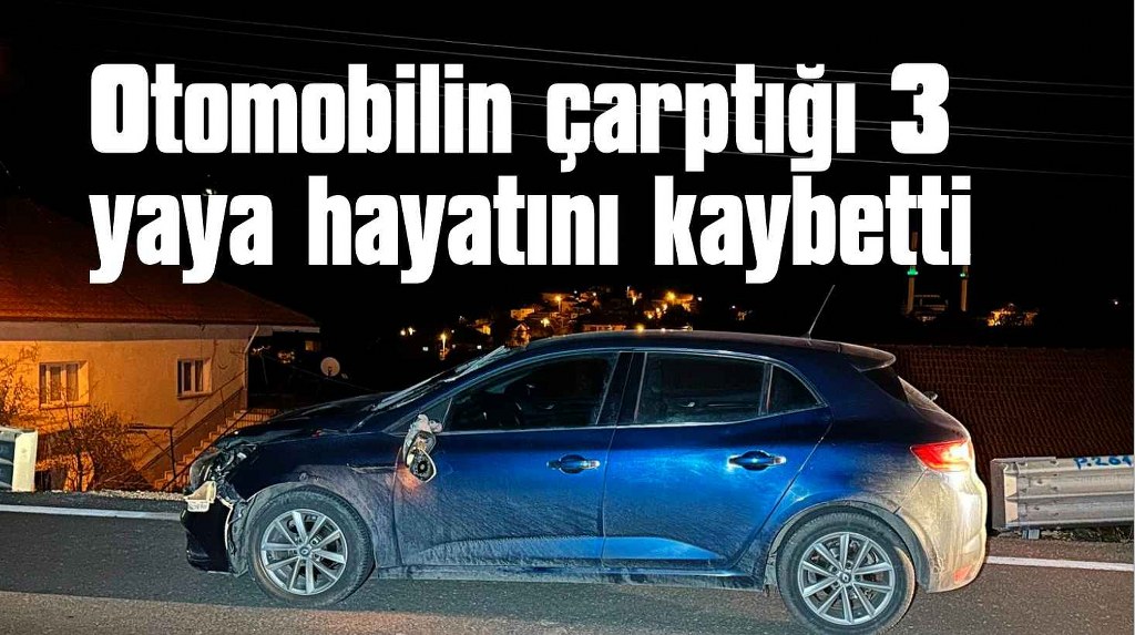 Uşak'ta feci kaza: Otomobilin çarptığı 3 kişi hayatını kaybetti