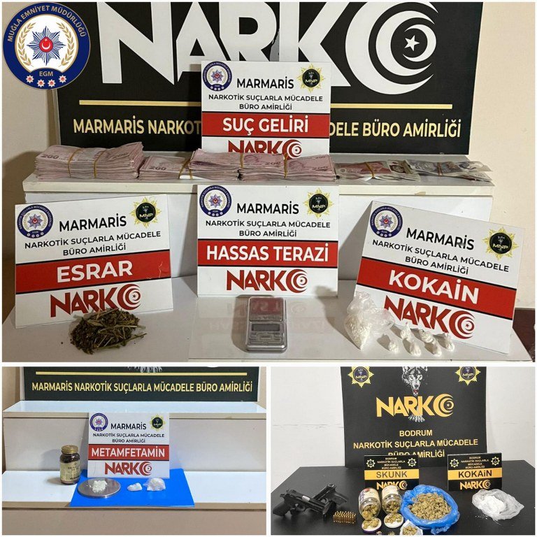 Muğla’da uyuşturucu operasyonları: 12 kişi tutuklandı