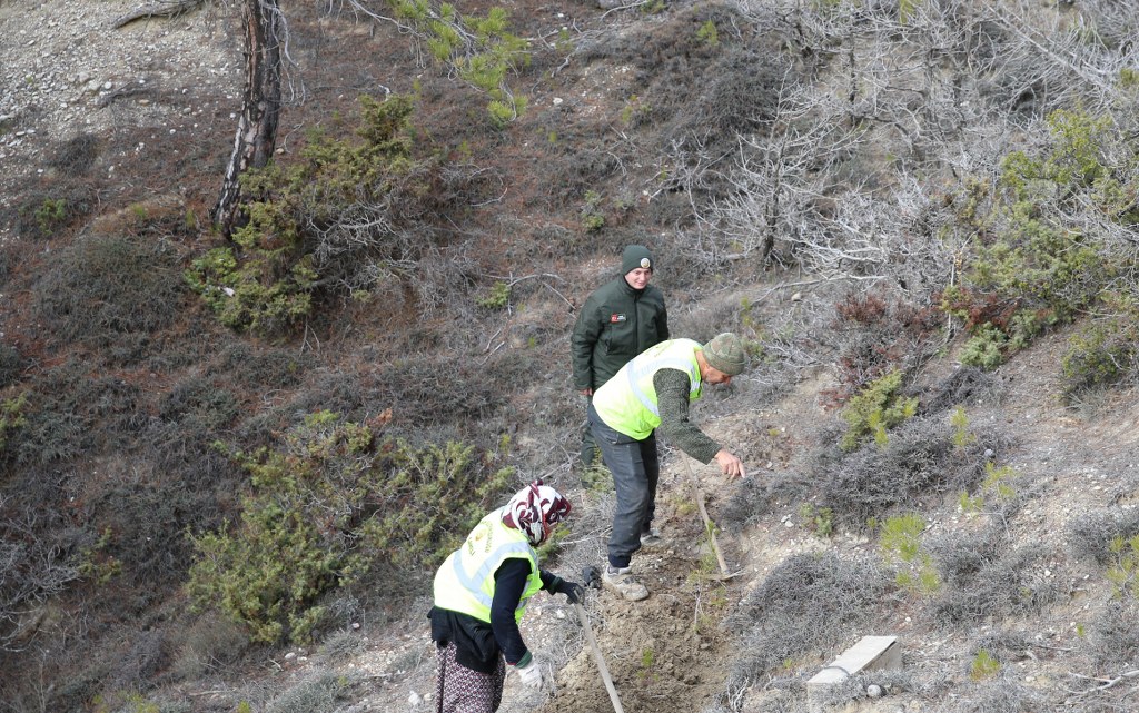 Orman işçileri erozyona karşı da sahada