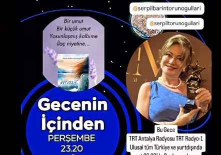 Şair Torunoğulları bu gece TRT Radyo-1’in konuğu