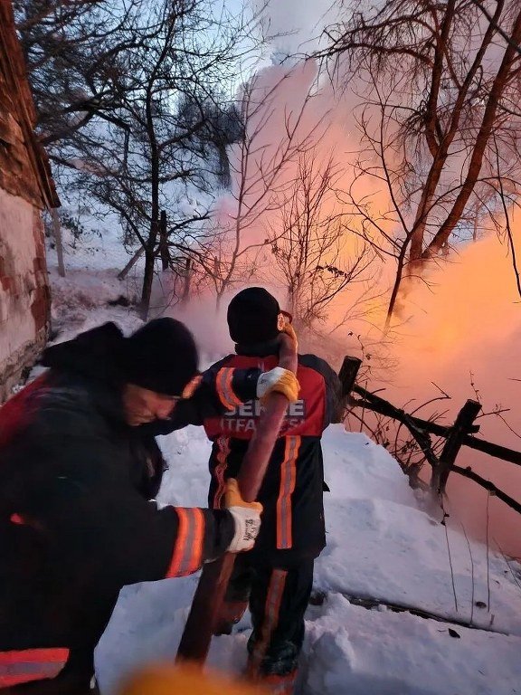 Ahır yangını: 9 büyükbaş hayvan telef oldu