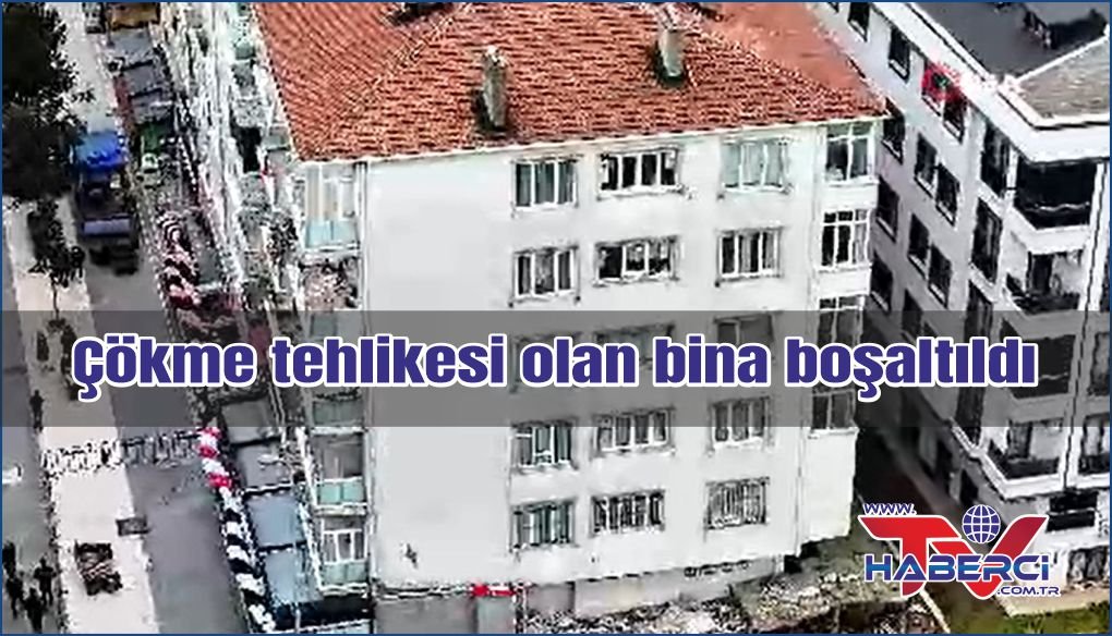 İstinat duvarı çöktü, 6 katlı bina tahliye edildi