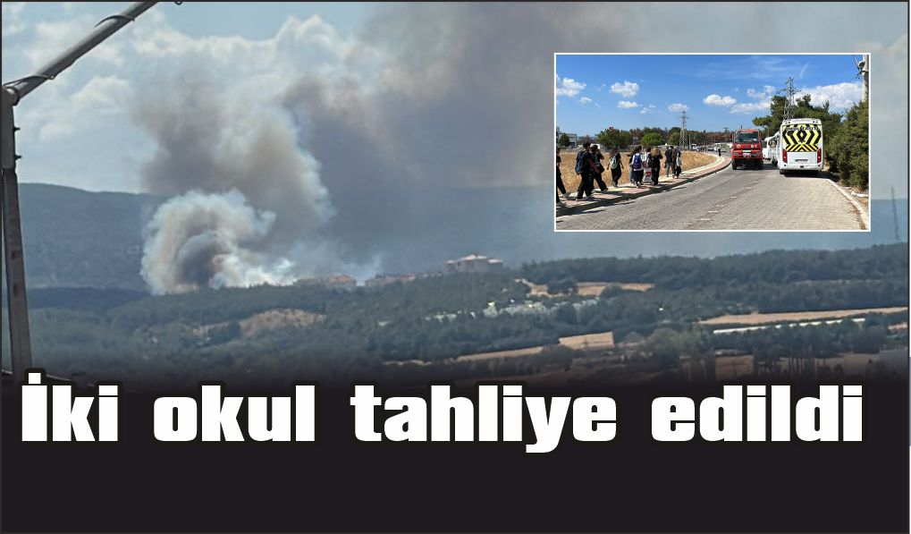 Çanakkale'de orman yangını: 2 okul tahliye edildi