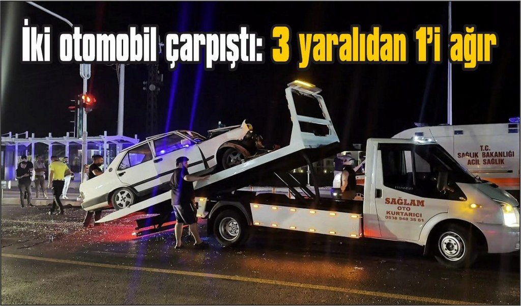 Duble yolda iki otomobil çarpıştı: 3 yaralıdan 1’i ağır