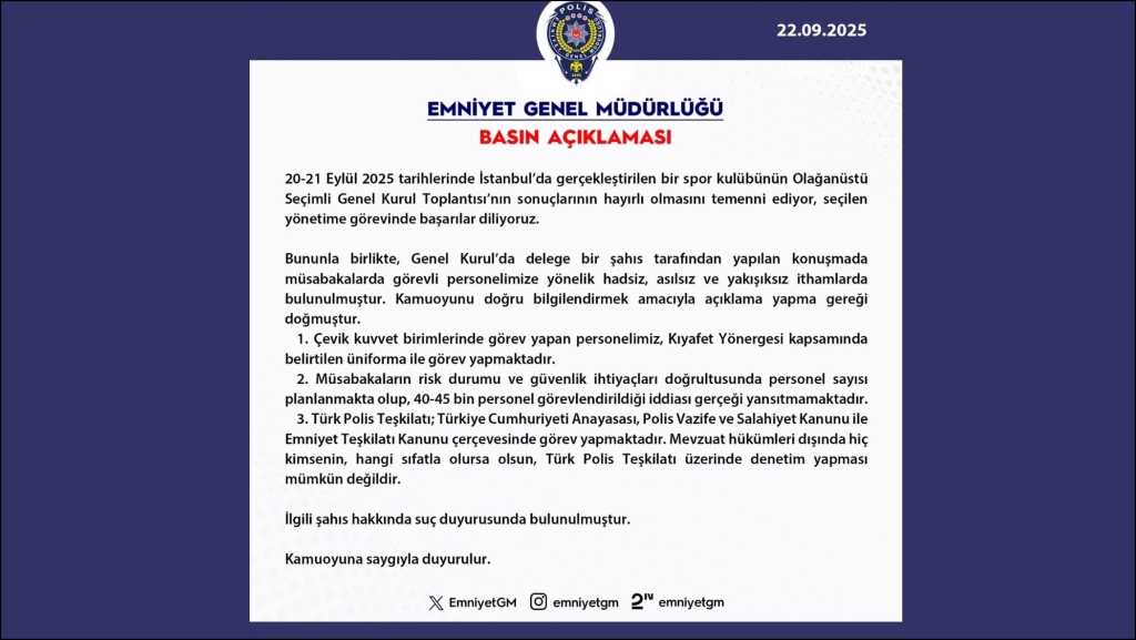 EMG: Polislerin kıyafetlerini hedef alan ithamlara suç duyurusunda bulundu