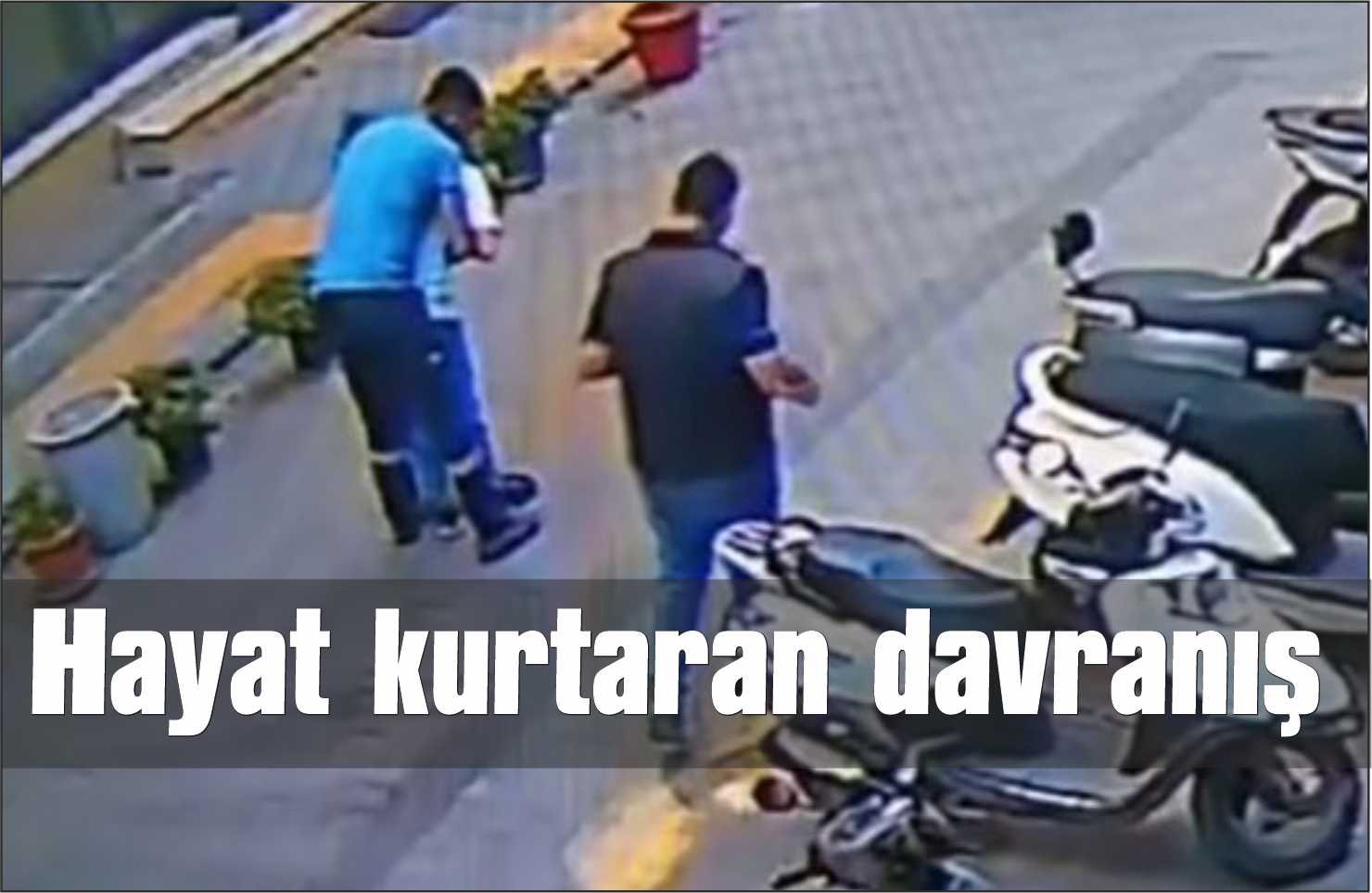 Belediye personelinden hayat kurtaran davranış