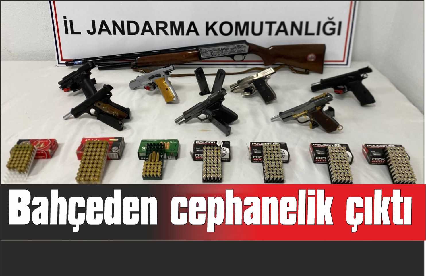 Evin bahçesinden cephanelik çıktı