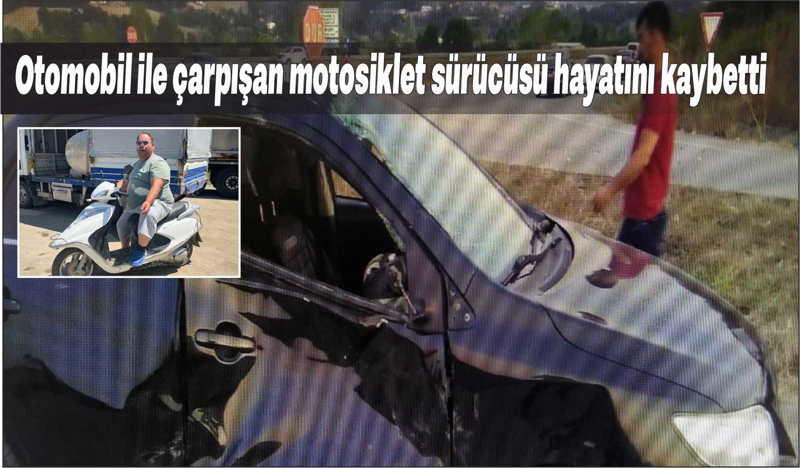 Otomobil ile çarpışan motosiklet sürücüsü hayatını kaybetti