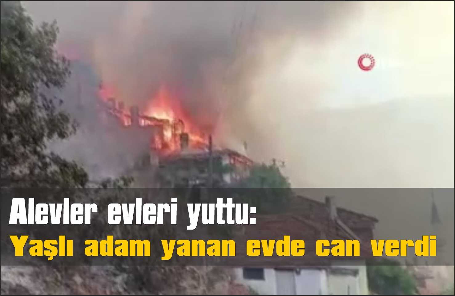 Evler küle döndü, 81 yaşındaki adam hayatını kaybetti