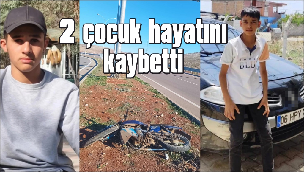 Refüje çarpan motosikletteki 2 çocuk hayatını kaybetti