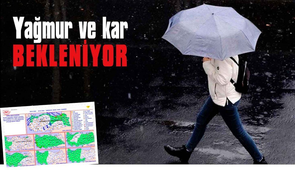 Kıyılarda yağmur, iç kesimlerde kar, sıcaklık yükselecek