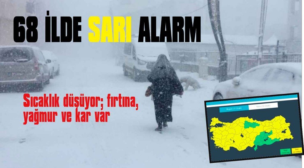 Sıcaklık düşüyor; fırtına, yağmur ve kar var