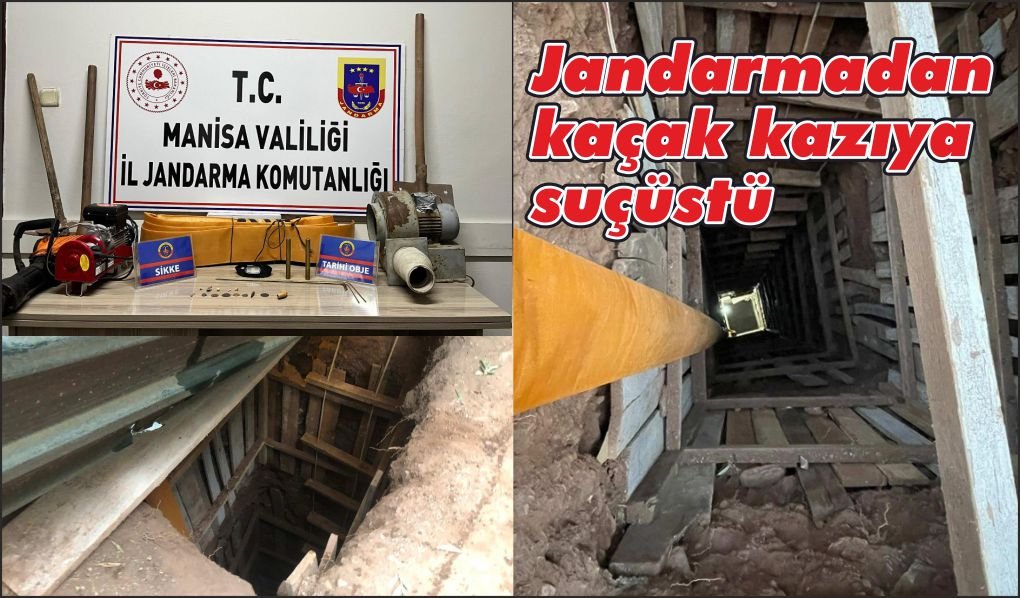 Jandarmadan kaçak kazıya suçüstü