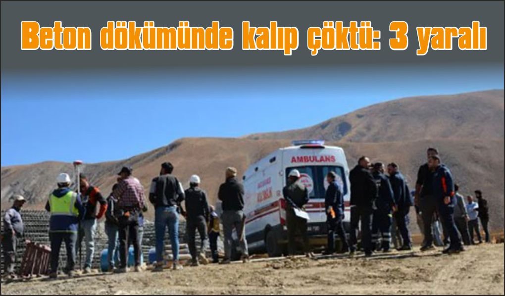 Beton dökümünde kalıp çöktü: 3 yaralı