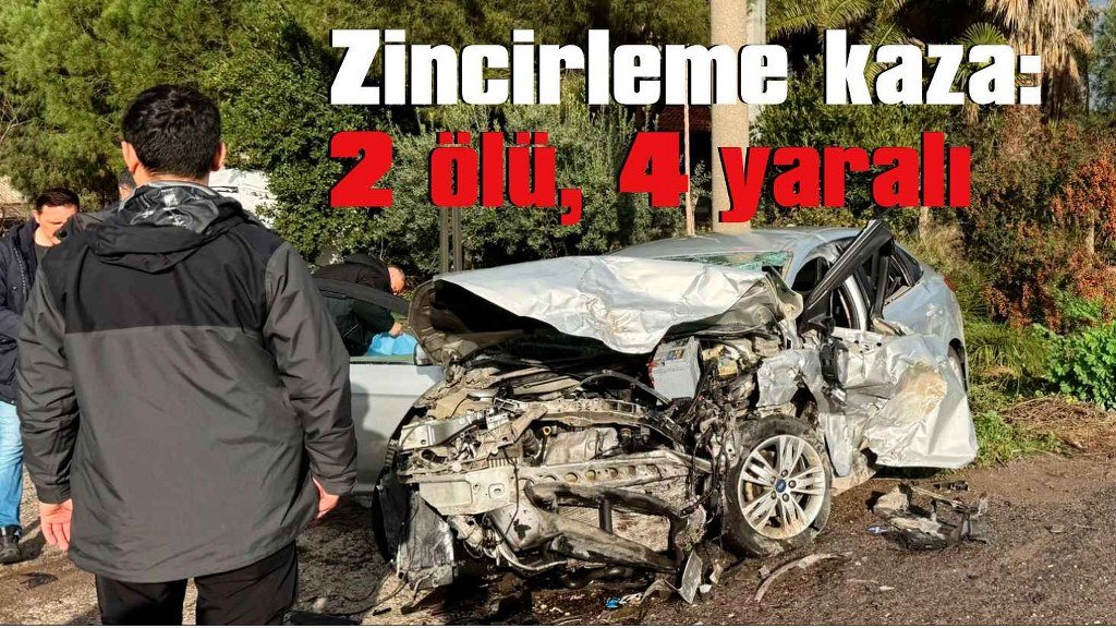 Manisa'da zincirleme trafik kazası: 2 ölü, 4 yaralı