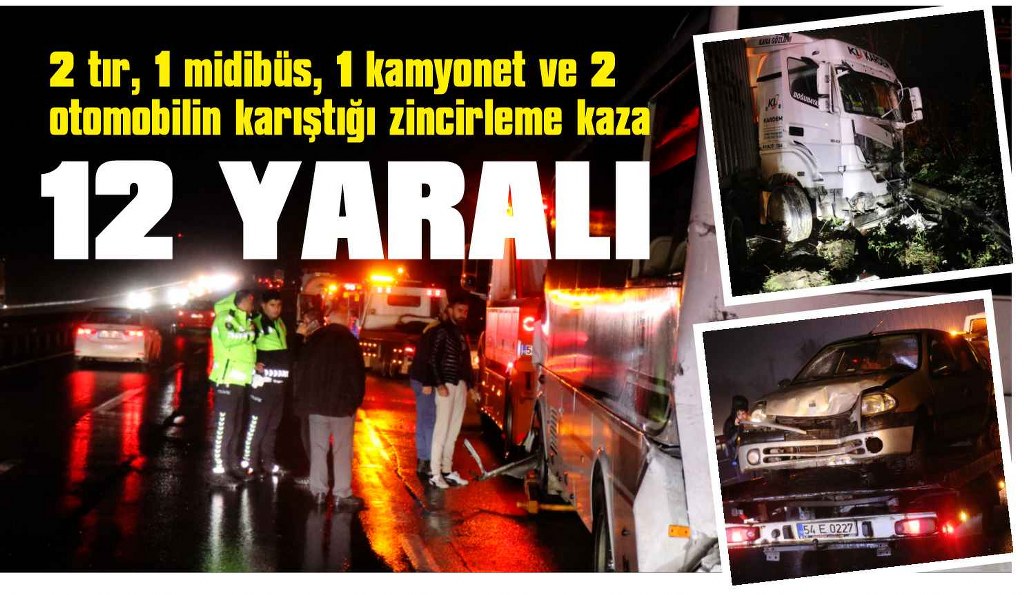D-650 Karayolu’nda zincirleme kaza: 12 yaralı