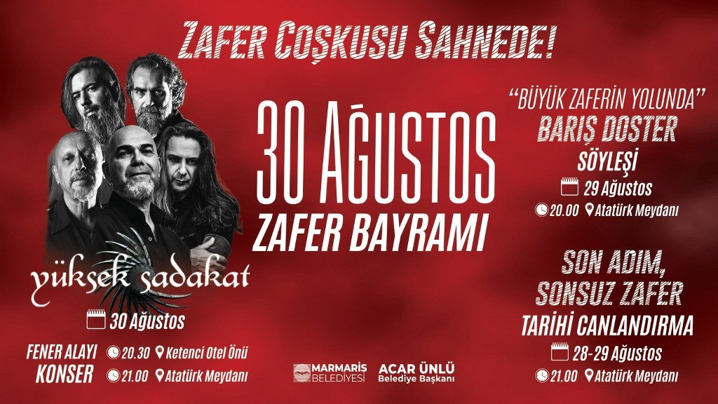 Marmaris 30 Ağustos Zafer Bayramını sanat dolu kutluyor