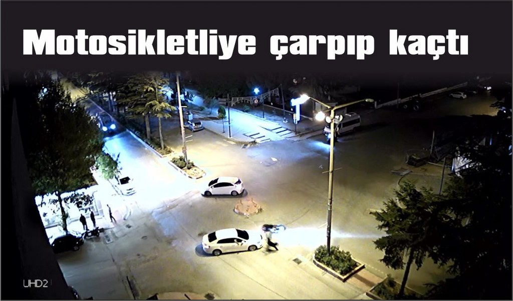 Motosikletle çarpışan otomobilin sürücüsü durmadan kaçtı