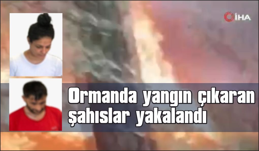 Ormanlık alanda yangın çıkaran uyuşturucu kullanıcıları yakalandı