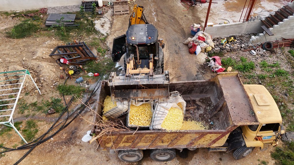 1 ton soyulmuş ve doğranmış patates imha edildi