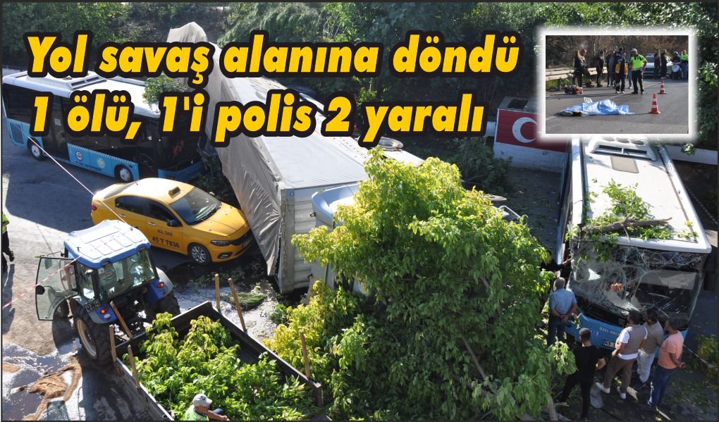 Tır kazası: 1 ölü, biri polis 2 yaralı