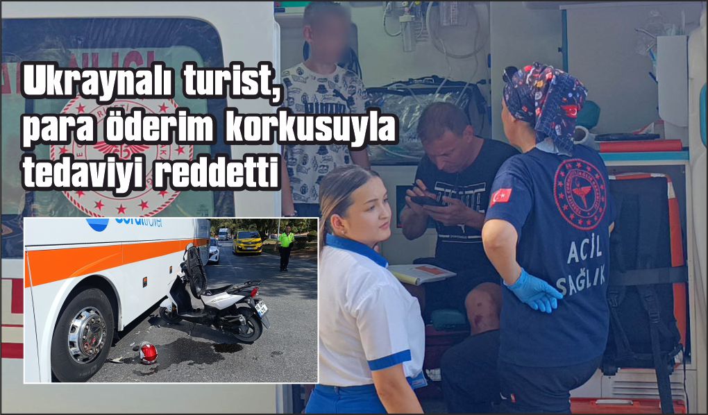 Hastanede para alınabileceğini duyunca yaralı oğluyla birlikte ambulanstan indi