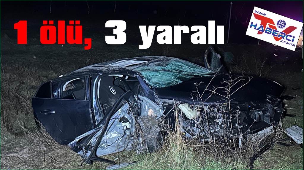 Otomobil şarampole devrilip takla attı: 1 ölü, 3 yaralı