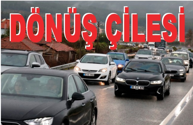 Dönüş yolunda oluşan trafik yoğunluğu çileye döndü