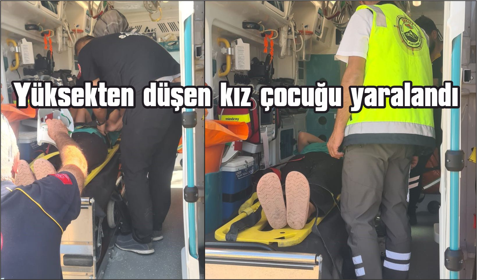 Yüksekten düşen kız çocuğu yaralandı