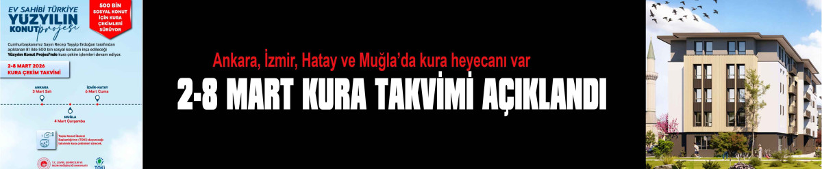 Bu hafta Ankara, İzmir, Hatay ve Muğla’da kura heyecanı var