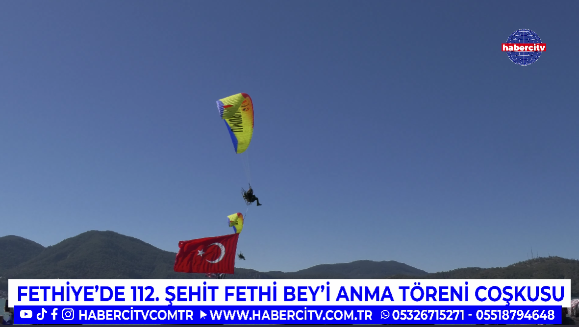 Fethiye’de 112. Şehit Fethi Bey’i anma töreni coşkusu