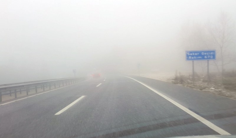 Marmaris-Fethiye karayolunda yoğun sis
