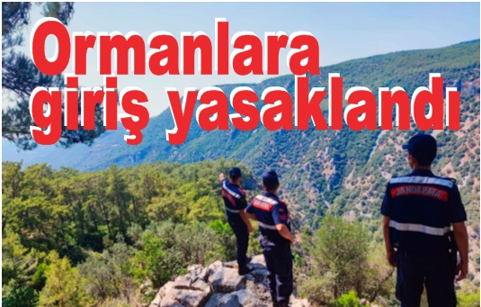 Muğla’da yangın riski yüksek alanlara 1 Mayıs-30 Kasım arasında ormanlara giriş yasak