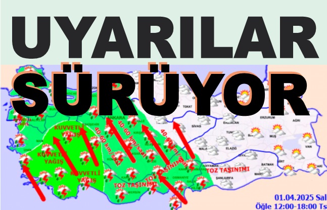 Yerel kuvvetli yağış ve fırtına bekleniyor