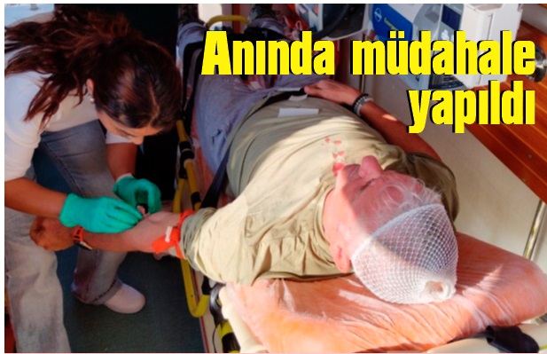 Yaralı turiste hızlı müdahale