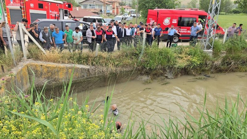 Sulama kanalına düştüğü ihbar edilen çocuk için ekipler seferber oldu