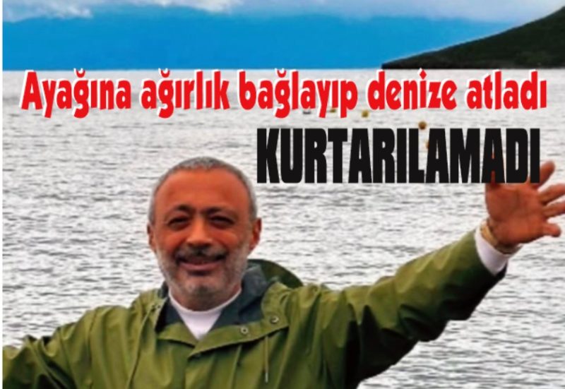 Ayağına ağırlık bağlayıp denize atladı