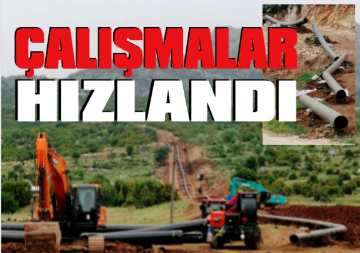 Doğalgaz hattında çalışmalar hızlandı