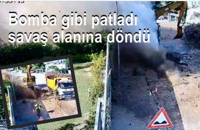 Su borusu bomba gibi patladı
