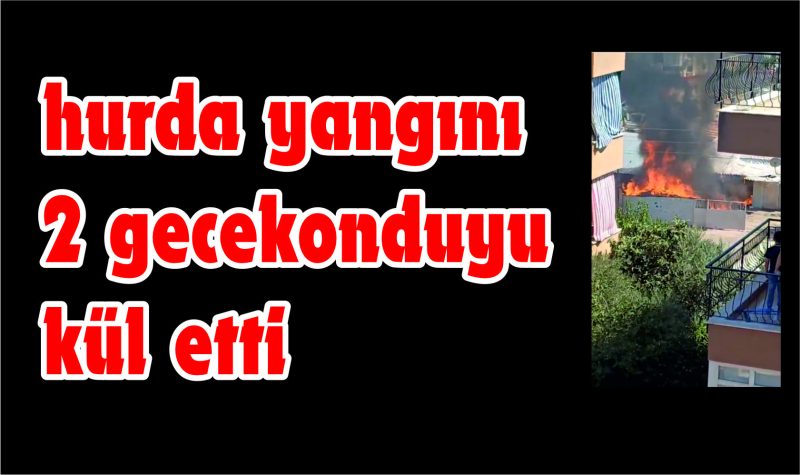 Hurdalıktaki yangın 2 gecekonduyu kül etti