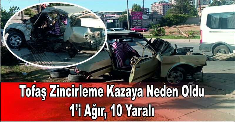 Zincirleme kaza 1’ağır 10 yaralı